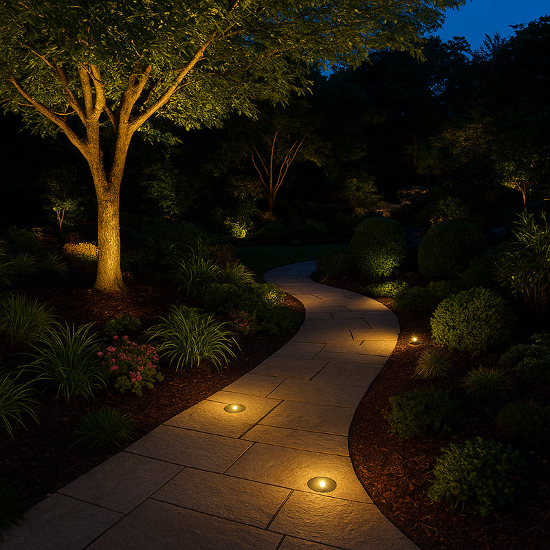 Before & After: Transform Your Driveway with In-Ground Lights
