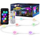 Smart Permanent Outdoor Lights for House – RGB+IC Color-Changing LED Roof Lights, DIY Scene Modes, App & Remote Control, IP67 Waterproof, Ideal for Christmas, Holidays, Daily Home & Pool Party Decor