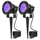 iCreating 20W Black Light Spotlight - Outdoor Black Light Spot Light IP66 Waterproof Blacklight Spotlight 395nm Blacklight Spot Lights Strong UV Spotlight with Plug for Glow Party, Halloween (2 Pack)