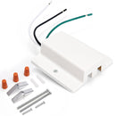 iCreating H Track Floating Canopy Connector – White 3-Wire Power Feed Accessory for Single Circuit H-Type LED Track Lighting System, Compatible with Ceiling Installations