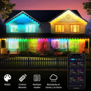 Smart Permanent Outdoor Lights for House – RGB+IC Color-Changing LED Roof Lights, DIY Scene Modes, App & Remote Control, IP67 Waterproof, Ideal for Christmas, Holidays, Daily Home & Pool Party Decor