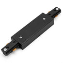 H Track Power Feedable I Connector - iCreating Black H Track Lighting Rails Straight Connectors, 3 Wire Track Lighting Fixtures Accessories for Single Circuit H Type LED Track Lighting Heads System