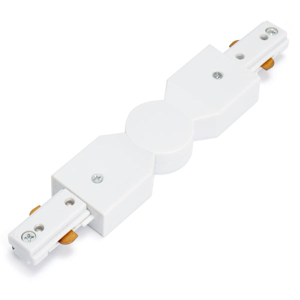 iCreating Adjustable H Track Connector – White 3-Wire Single Circuit H-Type Track Lighting Connector for LED Track Light Fixtures, Compatible with H Track Lighting Rails System