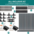 H Track Lighting Rails Kit - iCreating 65.6ft Black Track Lighting Track 3 Wire with Floating Canopy Connector, L Connector, I and T Connector for Single Circuit H Type LED Track Lighting Head Fixture