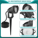 iCreating Low Voltage Landscape Lights, 12W RGB Color Changing LED Landscape Lighting with Remote Control Waterproof Outdoor Spotlight 12V Spot Lights Colored Uplight Multicolor Yard Light (12Pack)