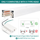 iCreating H Track Floating Canopy Connector – White 3-Wire Power Feed Accessory for Single Circuit H-Type LED Track Lighting System, Compatible with Ceiling Installations