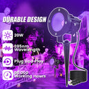 iCreating 20W Black Light Spotlight - Outdoor Black Light Spot Light IP66 Waterproof Blacklight Spotlight 395nm Blacklight Spot Lights Strong UV Spotlight with Plug for Glow Party, Halloween (2 Pack)