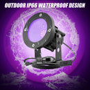 iCreating 20W Black Light Spotlight - Strong Black Light Spot Lights Outdoor IP66 Waterproof Blacklight Spotlights 395nm Blacklight Spot Lights UV Spotlight with Plug for Glow Party Halloween (2 Pack)