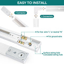 iCreating Adjustable H Track Connector – White 3-Wire Single Circuit H-Type Track Lighting Connector for LED Track Light Fixtures, Compatible with H Track Lighting Rails System