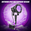 iCreating 20W Black Light Spotlight - Outdoor Black Light Spot Light IP66 Waterproof Blacklight Spotlight 395nm Blacklight Spot Lights Strong UV Spotlight with Plug for Glow Party, Halloween (2 Pack)