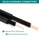 H Track Lighting Rails Kit - iCreating 65.6ft Black Track Lighting Track 3 Wire with Floating Canopy Connector, L Connector, I and T Connector for Single Circuit H Type LED Track Lighting Head Fixture