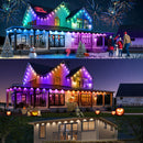 Smart Permanent Outdoor Lights for House – RGB+IC Color-Changing LED Roof Lights, DIY Scene Modes, App & Remote Control, IP67 Waterproof, Ideal for Christmas, Holidays, Daily Home & Pool Party Decor