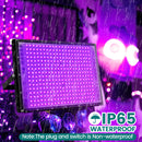 300W Black Light Flood Light, High Power 395nm UV Blacklight, Indoor Outdoor Glow Party Lights, Fluorescent UV Purple Spotlight for Halloween, Stage, Body Paint, and Neon Parties (4 Pack)