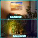 iCreating LED Spotlight Indoor - RGBW Uplighting Indoor Color Changing with Remote for Plants 12W Small tree Spot Lights Mini Stage Lights Plug in Floor Light Uplights for Christmas Halloween (2 Pack, Black)