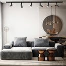 H Track Lighting Rails Kit - iCreating 26ft Black Track Lighting Track 3 Wire with Floating Canopy Connector, L Connector, I and T Connector for Single Circuit H Type LED Track Lighting Heads Fixtures