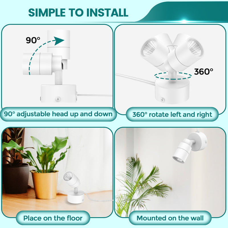 indoor plant spotlight uplighters iCreating LED Spotlight Indoor