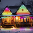 Smart Permanent Outdoor Lights for House – RGB+IC Color-Changing LED Roof Lights, DIY Scene Modes, App & Remote Control, IP67 Waterproof, Ideal for Christmas, Holidays, Daily Home & Pool Party Decor