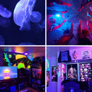 iCreating 20W Black Light Spotlight - Outdoor Black Light Spot Light IP66 Waterproof Blacklight Spotlight 395nm Blacklight Spot Lights Strong UV Spotlight with Plug for Glow Party, Halloween (2 Pack)