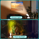 iCreating LED Spotlight Indoor - White Uplighting Indoor 2700K-6500K Stepless Adjustable for Plant 12W Small tree Spot Lights Mini Stage Lights Plug in Floor Light Uplights for Christmas (2Pack White)