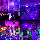 300W Black Light Flood Light, High Power 395nm UV Blacklight, Indoor Outdoor Glow Party Lights, Fluorescent UV Purple Spotlight for Halloween, Stage, Body Paint, and Neon Parties (4 Pack)