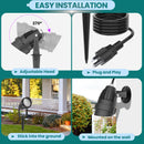 iCreating LED SpotLight Outdoor - White 2700K-6500K Stepless Adjustable LED Spot Lights with Remote Timer, Plug in Waterproof Landscape Lights Dimmable Landscape Lighting Uplighting for Tree (2Pack)