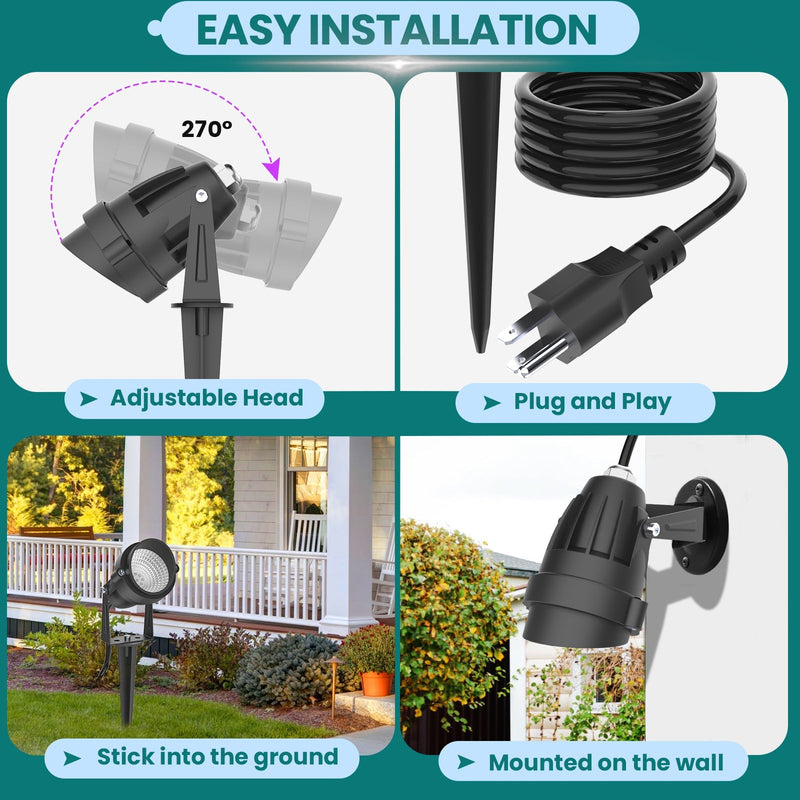 Landscape Led Color iCreating LED Spot Lights Outdoor - RGB Color Changing Landscape Light