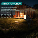 iCreating LED SpotLight Outdoor - White 2700K-6500K Stepless Adjustable LED Spot Lights with Remote Timer, Plug in Waterproof Landscape Lights Dimmable Landscape Lighting Uplighting for Tree (2Pack)