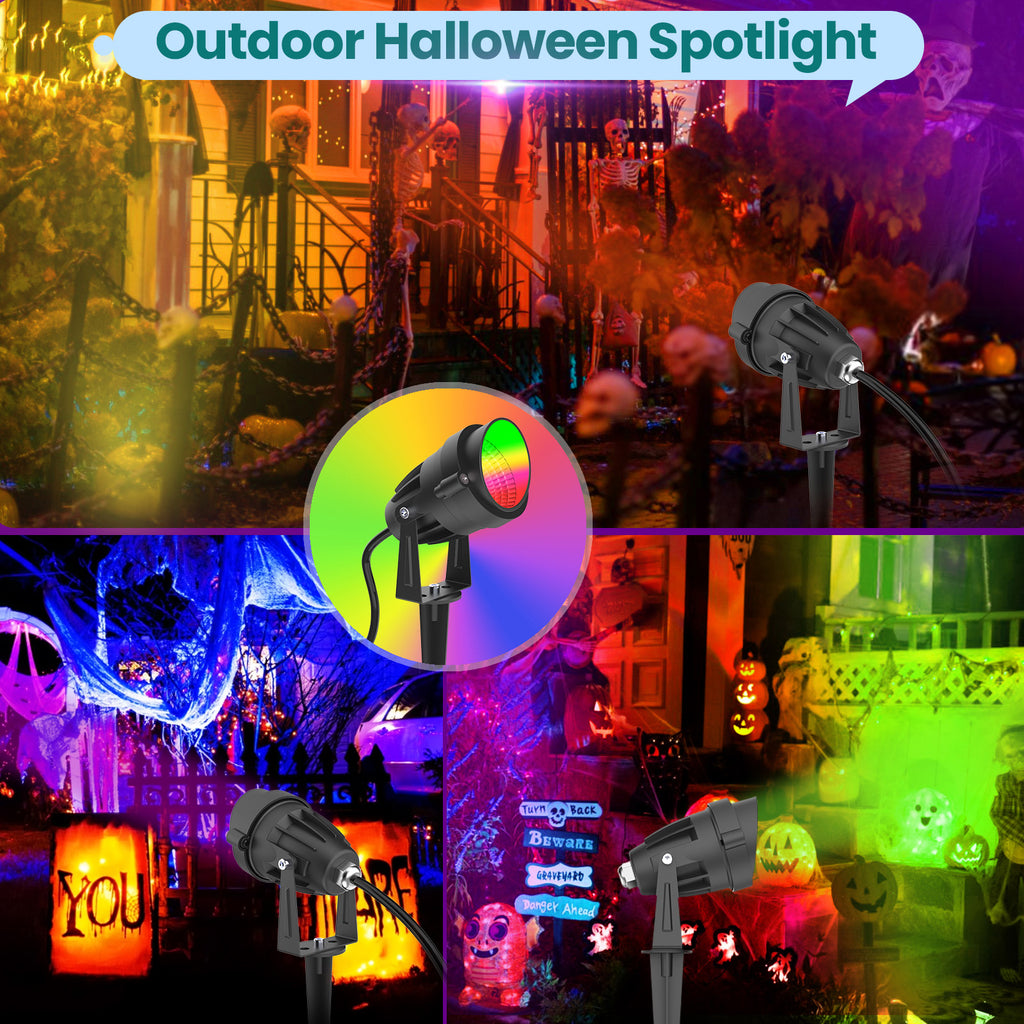 Landscape Led Color iCreating LED Spot Lights Outdoor - RGB Color Changing Landscape Light