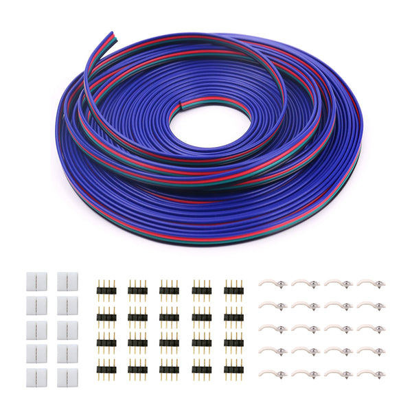 Cable Extensor 4 Pin 1 Metro Conector Tira Led Rgb 4 Pines