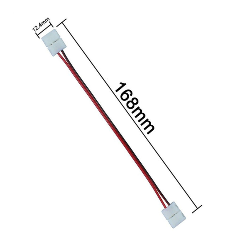 3528 2 Pin LED Strip Jumper Connector - iCreating 10PCS iCreating 12V Single Color Solderless LED Light Strip Wire Tape Connectors for 8mm Wide Flexible SMD 3528 2835 Single Color LED Strip Lights