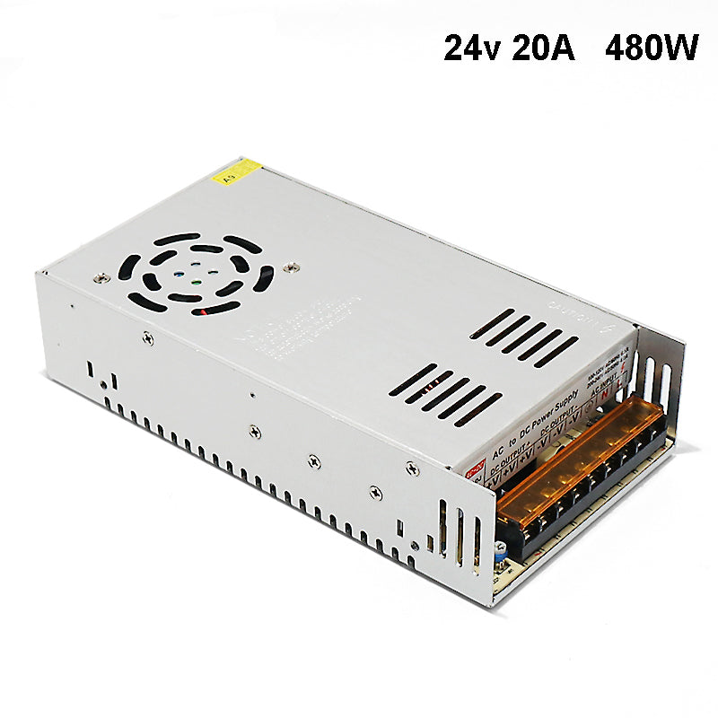 iCreating 24V 20A DC Universal Regulated Switching Power Supply 480W for CCTV, Radio, Computer Project, LED Strip Lights, 3D Printer