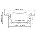 iCreating Super Slim 16.9*9mm Flush Mount LED Aluminium Channel, Compatible with PCB Width within 12mm