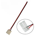 iCreating 8mm 2 Pin LED Strip Connector with Pigtail (10pcs), 3528 Flexible LED Connector Solderless Clamp On Pigtail Adapter for 8mm Wide SMD 3528 2835 Single Color Flexible LED Tape