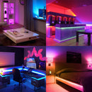 32.8ft RGB LED Strip Lights Kit, RGB LED Light Strip 5050 LED Tape Lights, Color Changing LED Strip Lights with Remote for Home Lighting Kitchen Bed Flexible Strip Lights for Bar Home Decoration