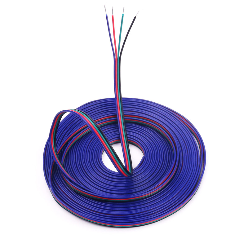 iCreating 100ft 4 Pin RGB Extension Cable Wire Cord for 5050 3528 Color Changing Flexible LED Strip Light