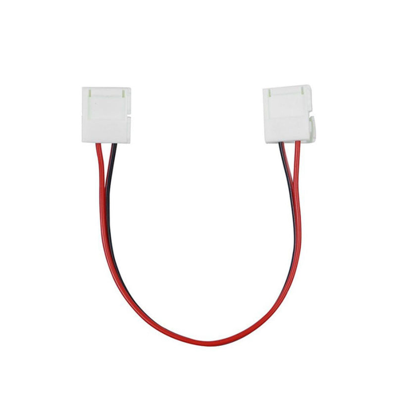 3528 2 Pin LED Strip Jumper Connector - iCreating 10PCS iCreating 12V Single Color Solderless LED Light Strip Wire Tape Connectors for 8mm Wide Flexible SMD 3528 2835 Single Color LED Strip Lights