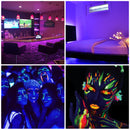 UV LED Strip Lights - 2 Pack Battery Operated LED Black Light Strip Kit with 6.6FT Ultraviolet IP65 Waterproof Super Bright LED Strip Lights, Battery Case by iCreating