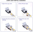 66ft Extension Cable Wire Cord Kit - Includes 66ft Extension Cable, 2X Quick Wire Connector, 2X L Shape LED Strip Connector, 2X Gapless LED Connector, 20X LED Strip Clip for 3528 2835 LED Strip Light