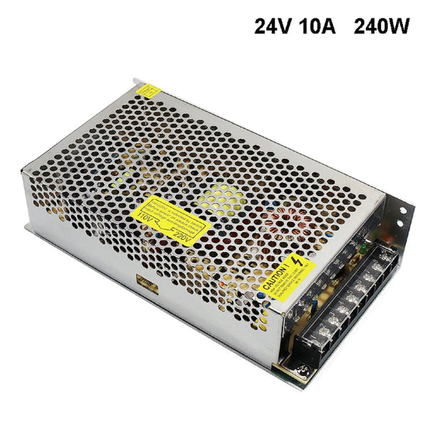 iCreating 24V 10A DC Universal Regulated Switching Power Supply 240W for CCTV, Radio, Computer Project, LED Strip Lights, 3D Printer with Fan