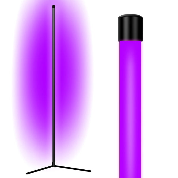 LED Black Lights - UV LED Corner Floor Lamp, Blacklight Corner Lights, 60'' Corner Lamp, Black Light Corner Lighting for Glow Party, Body Paint, Fluorescent Poster, Glow in The Dark