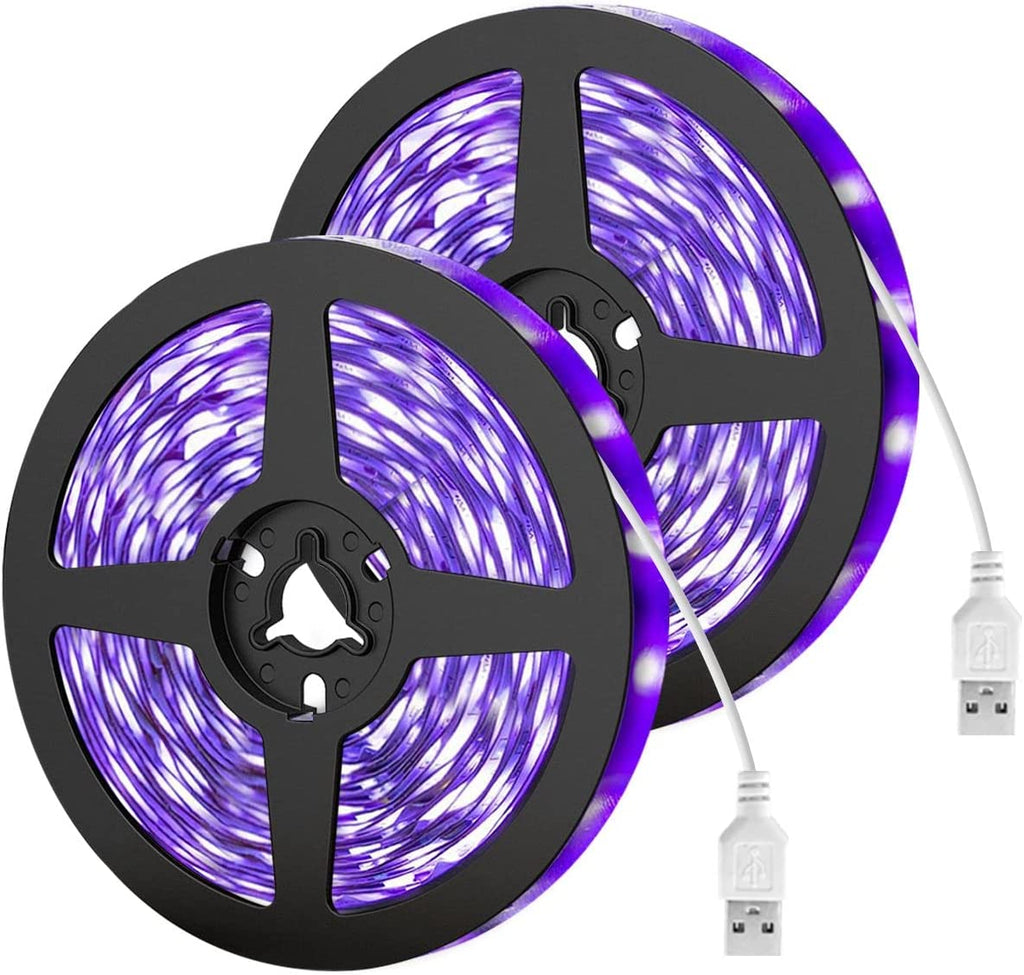 UV LED Strip Lights, USB Powered LED Black Light Strips 5V UV Blacklig