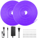 LED Neon Light, iCreating 32.8ft Neon Rope Lights 12V Outdoor Waterproof DIY Neon LED Strip Lights for Custom Neon Signs, Room, Bedroom, Wall, Car Underglow, Wedding (Power Adapter Included)