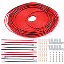 3528 2 Pin LED Strip Connector Kit - 8mm LED Connector Kit Includes 10x LED Strip Connector Pigtail, 10x L Shape Connectors, 32.8ft Extension Cable, 20x LED Strip Clips