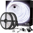 32.8ft Dimmable LED Strip Lights Kit, 600 Units 2835 LED Rope Light, 12V Under Cabinet Lighting Strips, 5M LED Ribbon light, Non-Waterproof LED Tape Light, Warm White