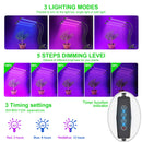 LED Grow Light, 60W Tri Head Timing 60 LED 5 Dimmable Levels Plant Grow Lights for Indoor Plants with Red Blue Spectrum, Adjustable Gooseneck, 3 6 12H Timer, 3 Switch Modes