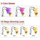 LED Grow Light for Indoor Plants, Full Spectrum Dual Head Desk Clip Plant Light for Seedling Blooming, Adjustable Gooseneck & Timer Setting 3H/9H/12H, 3 Color Modes