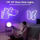 LED Neon Light, iCreating 32.8ft Neon Rope Lights 12V Outdoor Waterproof DIY Neon LED Strip Lights for Custom Neon Signs, Room, Bedroom, Wall, Car Underglow, Wedding (Power Adapter Included)