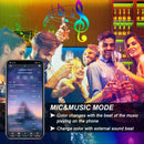 LED Strip Lights 50ft Bluetooth - iCreating 15m RGB Music Sync LED Light Strip Kit App Control with 24key IR Remote and 12V Power Supply Color Changing 5050 LED Tape Lights for Home, Bedroom, Kitchen