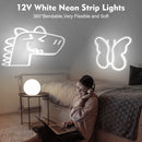 LED Neon Light, iCreating 32.8ft Neon Rope Lights 12V Outdoor Waterproof DIY Neon LED Strip Lights for Custom Neon Signs, Room, Bedroom, Wall, Car Underglow, Wedding (Power Adapter Included)