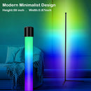 2Pack RGB LED Corner Lamp, LED RGB Color Changing Corner Floor Lamp, Dimmable Corner LED Light with Bluetooth APP and Remote Control, 60" Corner Lighting for Living Room, Bedroom